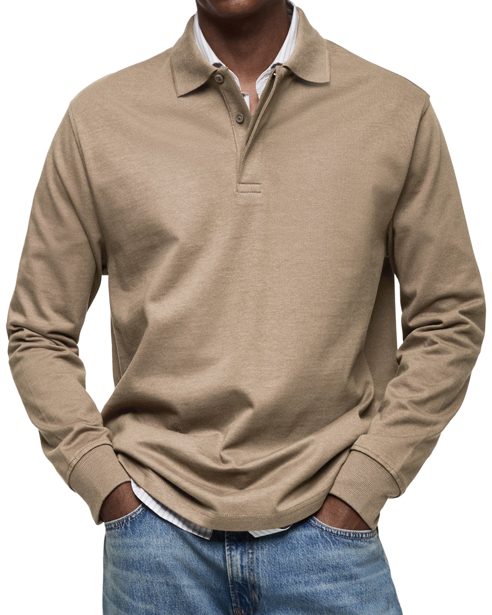 Caleb | Casual Long Sleeve Polo Shirt