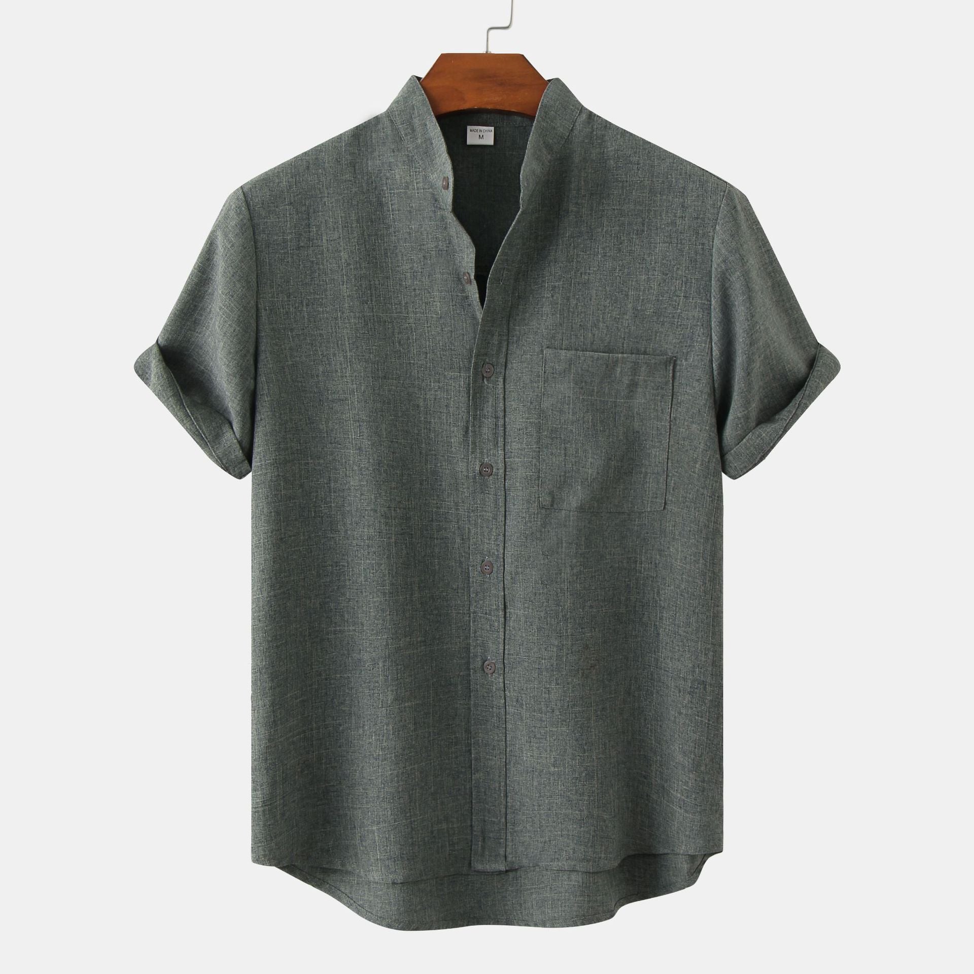 Benjamin | Solid Cotton Shirt with Buttons.
