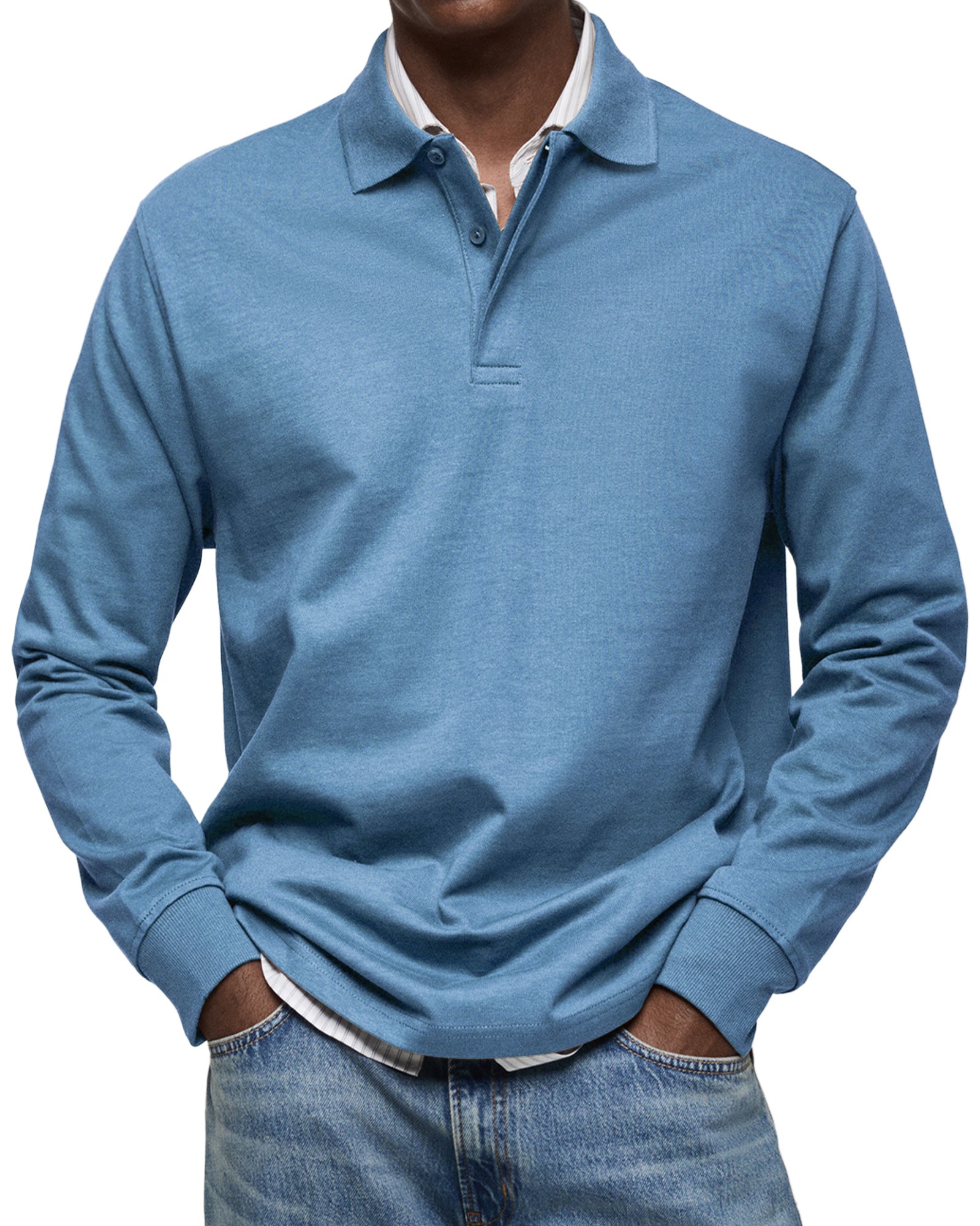 Caleb | Casual Long Sleeve Polo Shirt