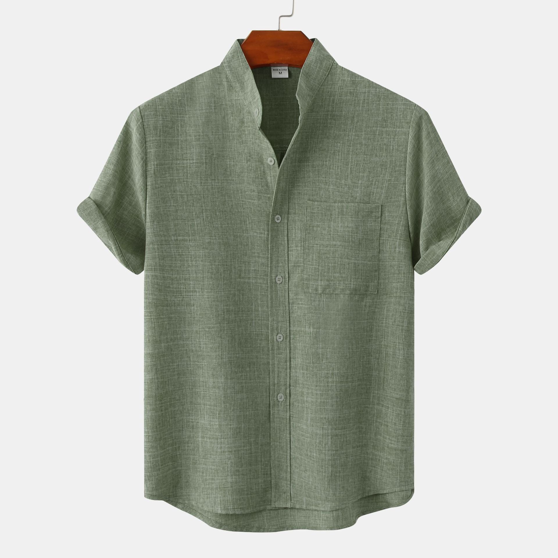 Benjamin | Solid Cotton Shirt with Buttons.