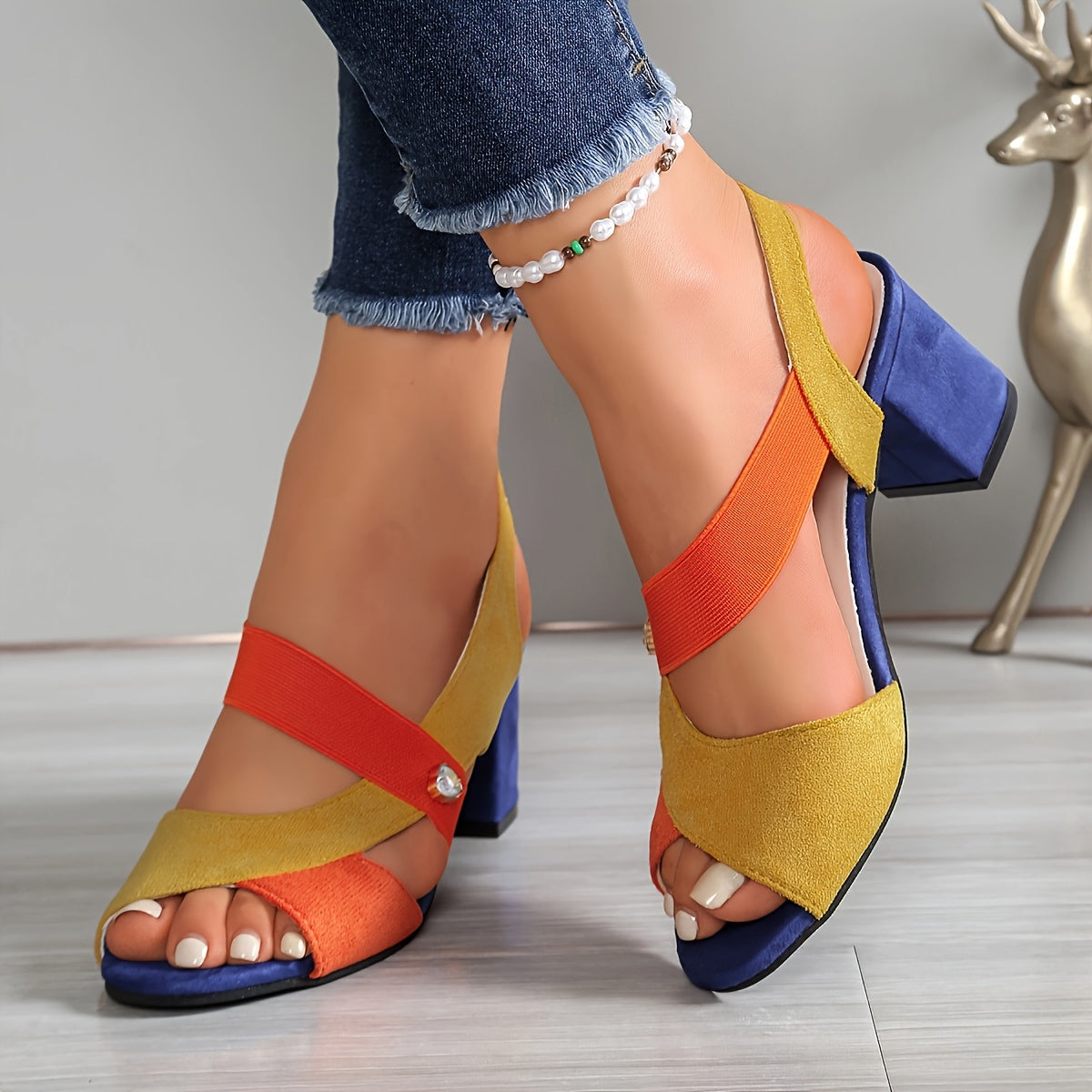 Elara | Cross Strap Comfort Heels