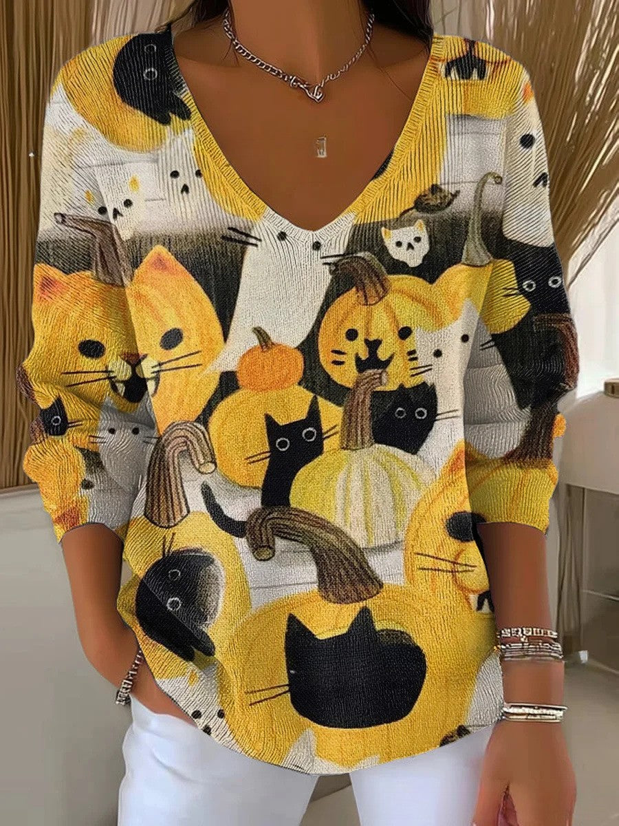 Charlotte | Colorful Sweater with V-Neck