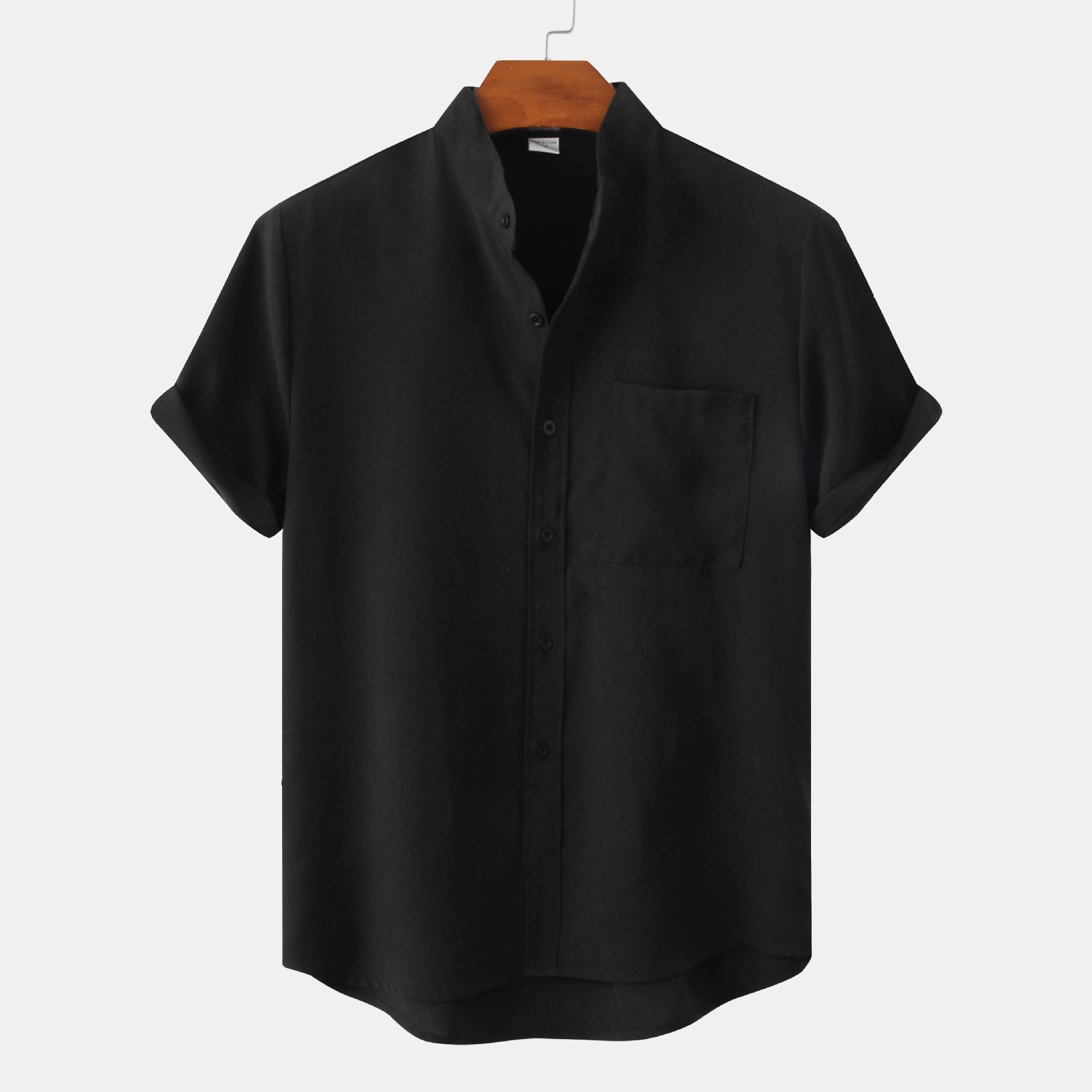 Benjamin | Solid Cotton Shirt with Buttons.